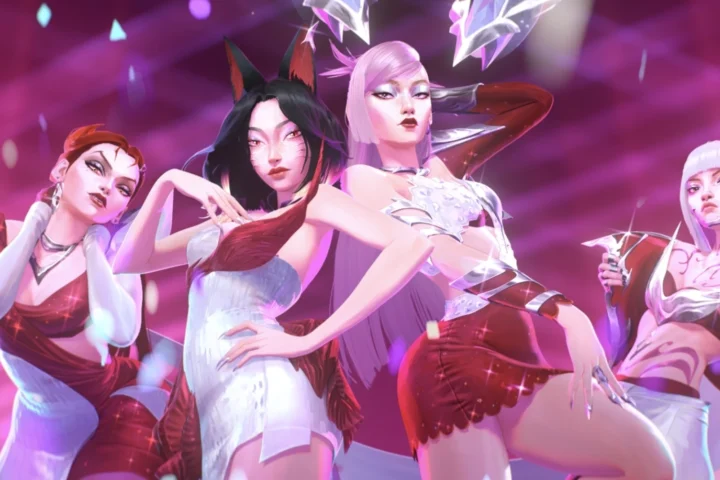 Ahri, Akali, Evelynn y Kai'Sa en el videoclip FIRESTARTER de K/DA